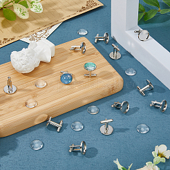 DIY-Set zur Herstellung blanker Manschettenknöpfe mit Kuppel DIY-DC0002-60A