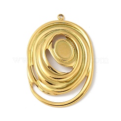 Cabochon-Fassungen für Anhänger aus Edelstahl 304 STAS-L293-01G