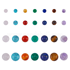 56 Stück 28 Stile Chakra natürliche & synthetische gemischte Edelstein-Cabochons G-FH0002-21