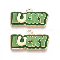 Подвески из сплава с эмалью ко дню святого патрика&nbsp;ENAM-T024-46A-G