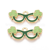 Подвески из сплава с эмалью ко дню святого патрика&nbsp;ENAM-T024-44A-G