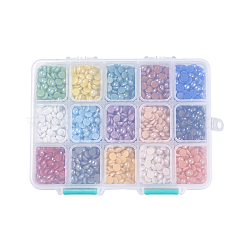 15 Farben pearlized überzogene handgemachte Porzellan Cabochons PORC-JP0001-10-6mm