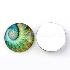 Glas BlumeCabochons für DIY-Projekte X-GGLA-L020-25mm-59