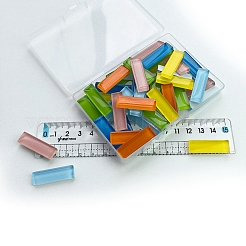 Rechteck Glas Cabochons PW-WG38939-07