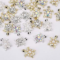 24 Stück 6 Stile Schildkröte Zinklegierung Cabochons MRMJ-OC0002-86