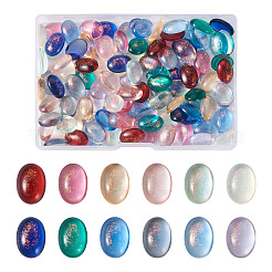 120 Stück 12 Farben transparente Harz Cabochons CRES-CW0001-03
