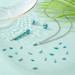 100 Stück synthetische türkisfarbene Cabochons in 5 Stilen G-SC0002-26