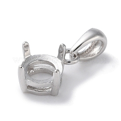 Rhodiniertes Gestell mit 925 Anhänger aus Sterlingsilber STER-NH0001-47P