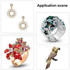 Pandahall Elite 120 Stück 6 Größen klar Zirkonia Stein lose cz Steine facettierte Cabochons für Ohrring Armband Anhänger Schmuck DIY Handwerk machen ZIRC-PH0002-07