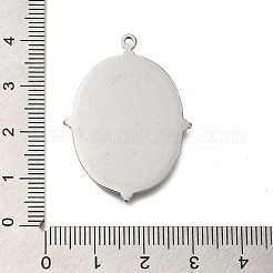 Cabochon-Fassungen für Anhänger aus Edelstahl 304 STAS-H225-03P