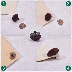 Flockige Plastik-Cabochons für das DIY-Scrapbooking DIY-PH0074-77