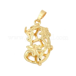 Blumen-Cabochon-Fassungen für Messinganhänger KK-S521-05G