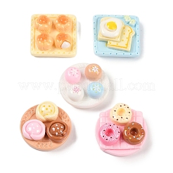 Undurchsichtige Frühstücks-Deko-Cabochons aus Harz CRES-M036-05