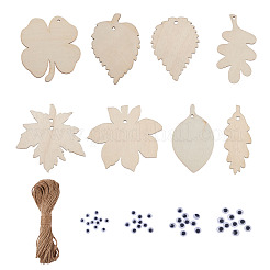 Unvollendete Holzausschnitte Ornamente WOOD-TA0002-28