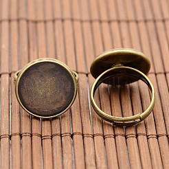 Vintage Messing Ringkomponenten und freie Glas Cabochons DIY-X0199-AB-NF