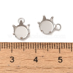 304 Edelstahl-Anhänger mit Strass-Krallenfassungen STAS-U0025-02C-P