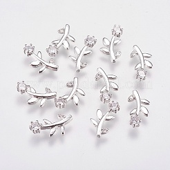 Messing Mikro ebnen Zirkonia cabochons KK-A144-062P