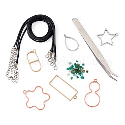 DIY UV / Epoxidharz Anhänger Halskette Herstellung Kits DIY-TA0008-72