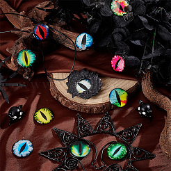 1 Beutel Cabochons aus Glas mit flacher Rückseite GGLA-PH0001-55B