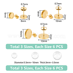 DIY Rohling-Set für Ohrstecker mit Kuppel DIY-UN0005-16