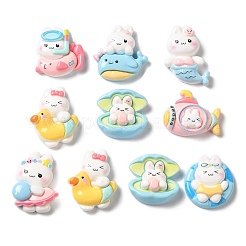 Ozean Thema undurchsichtige Harz Tier Decoden Cabochons CRES-Z006-01