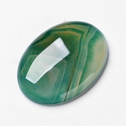 Natürlichen grünen Achat Cabochon X-G-F296-08-30x40mm