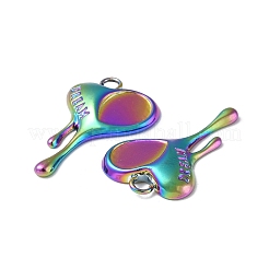 Ionenplattierung (IP) 304 Edelstahl Anhänger Cabochon-Einstellungen STAS-C066-26M