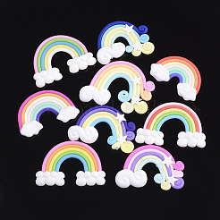 Handgemachter Ton-Cabochon CLAY-S091-08