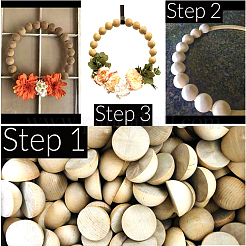 Unfertige Holz Cabochons WOOD-CJ0001-10