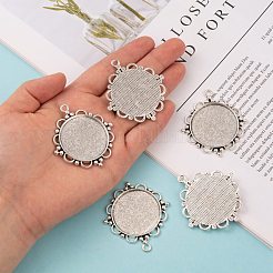 Tibetischer Stil Legierung Anhänger Fassungen X-TIBEP-N003-55AS