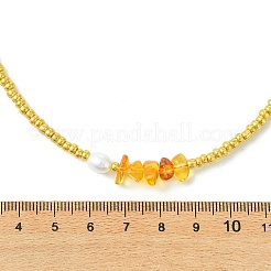 Женские ожерелья из натурального янтаря&nbsp;NJEW-JN06110