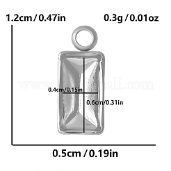 Cabochon-Fassungen für Anhänger aus Edelstahl 304 PW-WG002AB-05