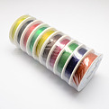 Round Copper Wire for Jewelry Making, Mixed Color, 26 Gauge, 0.4mm, about 39.37 Feet(12m)/roll, 10 rolls/set