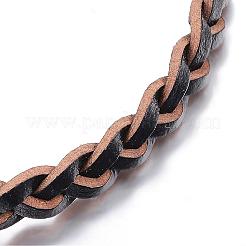 Einstellbar Lederband Armbänder geflochtene BJEW-P099-21