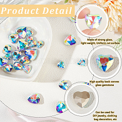 30 Stück 3 Arten Glas Strass Cabochons RGLA-BBC0001-05