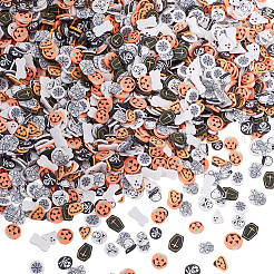5000 Stück 10 Stile Halloween Thema handgemachte Polymer Clay Cabochons CLAY-SC0002-02