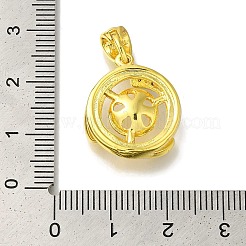Gestell aus Messing mit Mikropflaster und klaren Zirkonia-Anhängerfassungen KK-H485-03G