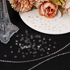 Creatcabin 140 Stück 4 Stile 925 Sterling Silber offene Biegeringe STER-CN0001-40