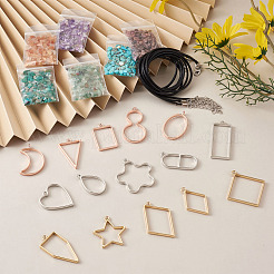 DIY UV / Epoxidharz Anhänger Halskette Herstellung Kits DIY-TA0008-72