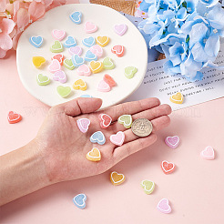 60 Stück 6 Farben Harz Cabochons Zubehör RESI-YS0001-03