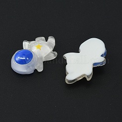 Cabochons aus durchscheinendem Harz mit Weltraummotiven RESI-WH0021-50D