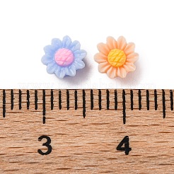 Blumen-Cabochons aus undurchsichtigem Harz FIND-L019-02E