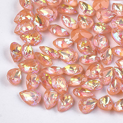 Spitzeharz Strass Cabochons CRES-S380-10x14mm-C02
