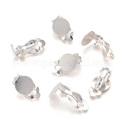 Cabochon-Fassungen für Ohrclips aus Messing X-KK-M019-03S