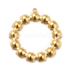 304 Edelstahl Anhänger Strass Fassungen STAS-P312-07G
