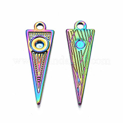 Anhänger-Cabochon-Fassungen in Regenbogenfarben PALLOY-N163-111-NR