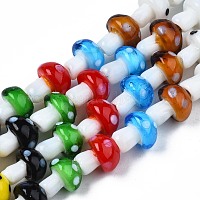 Гриб ручной Lampwork бисер пряди&nbsp;X-LAMP-R116-03A