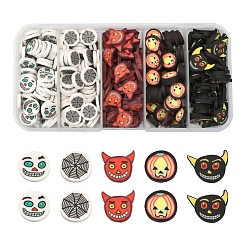 5 Stil Halloween handgemachte Fimo Cabochons CLAY-YW0001-58