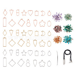DIY UV / Epoxidharz Anhänger Halskette Herstellung Kits DIY-TA0008-72