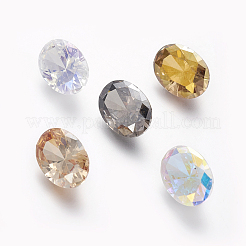 Galvanisierte Cabochons mit spitzem Rücken aus Zirkonia ZIRC-I024-07